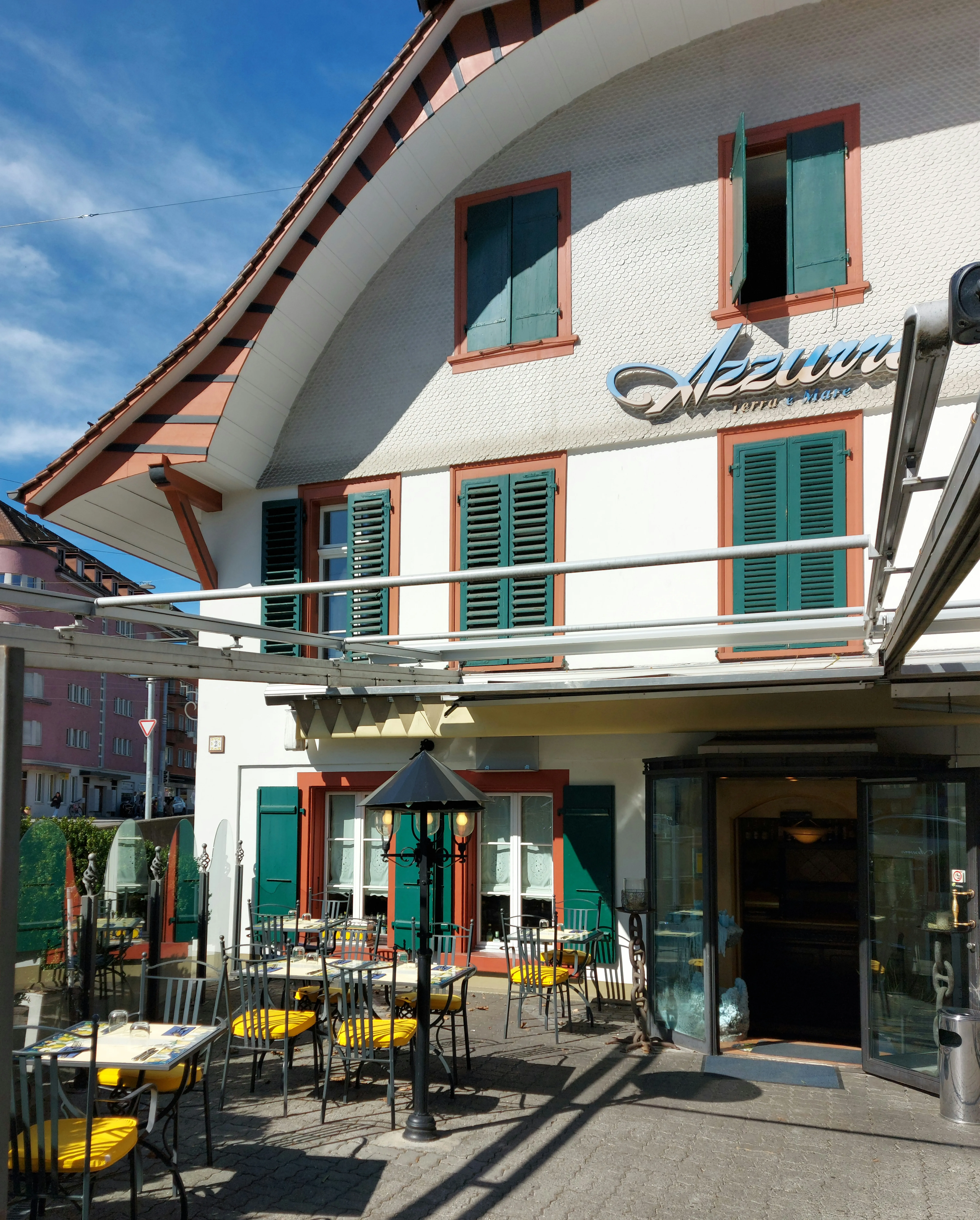 Empfangsbereich im Ristorante Azzurro Terra e Mare