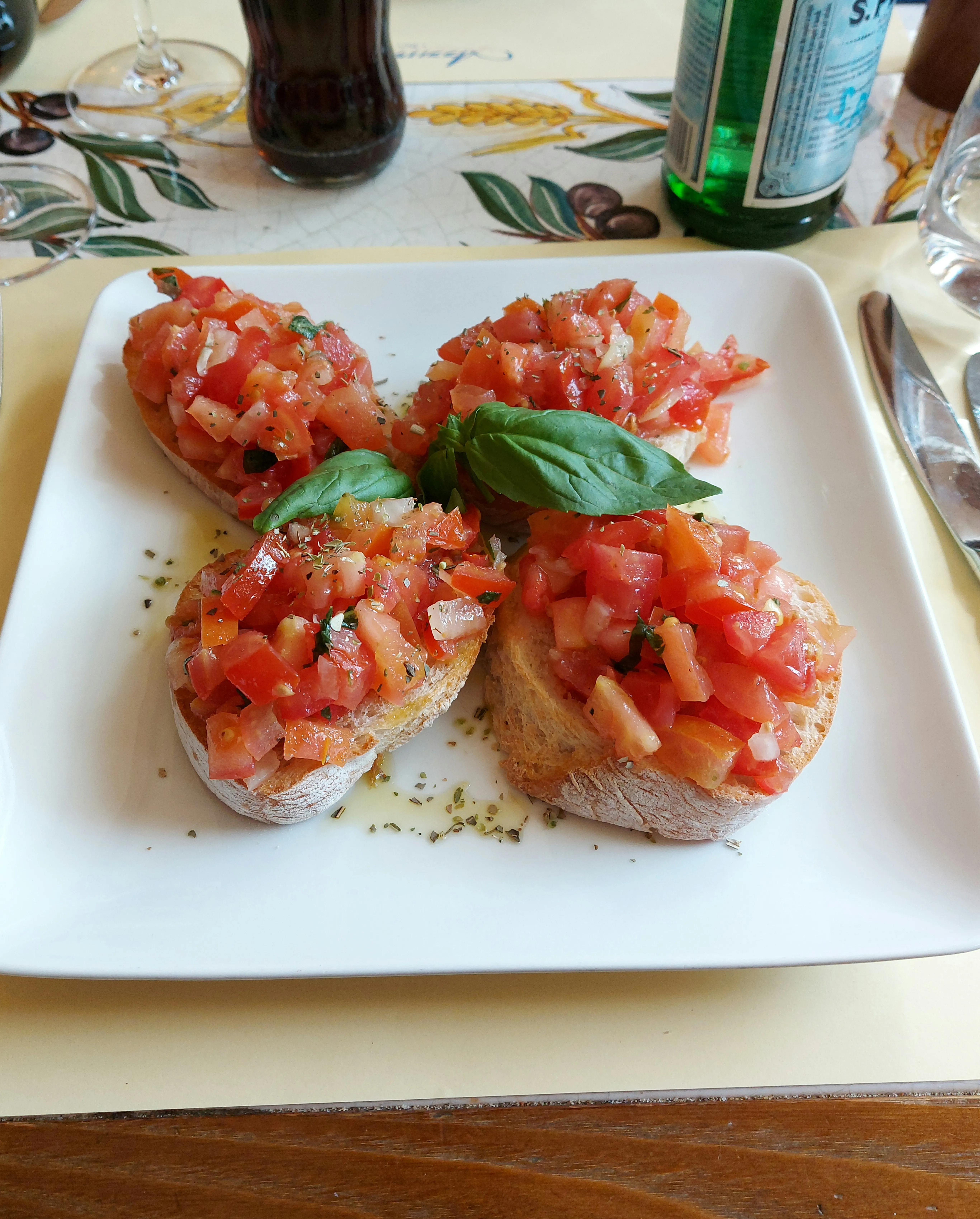 Bruschetta als Vorspeise im Ristorante Azzurro Terra e Mare