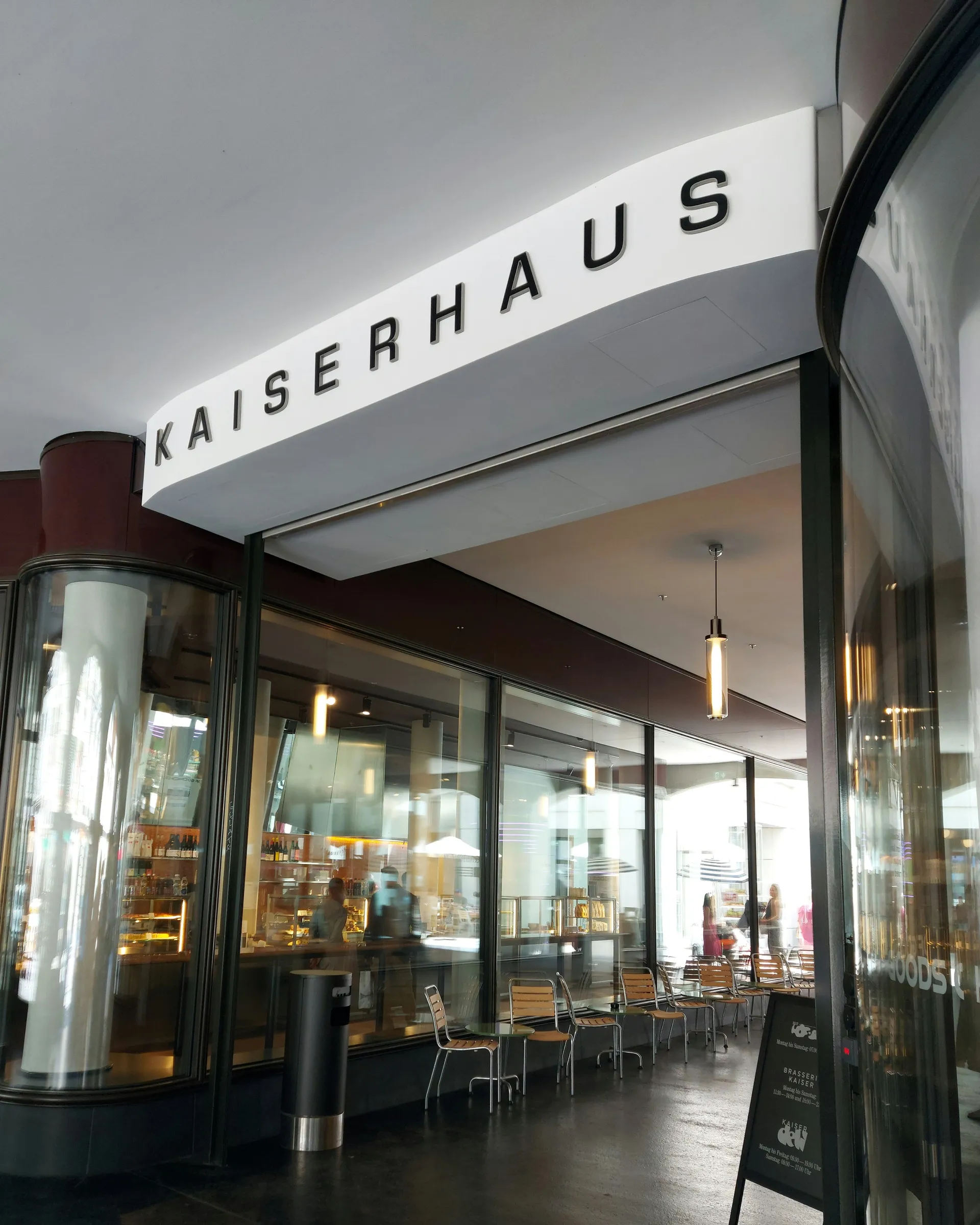 Entrance of Brasserie Kaiser at Kaiserhaus on Marktgasse, Bern