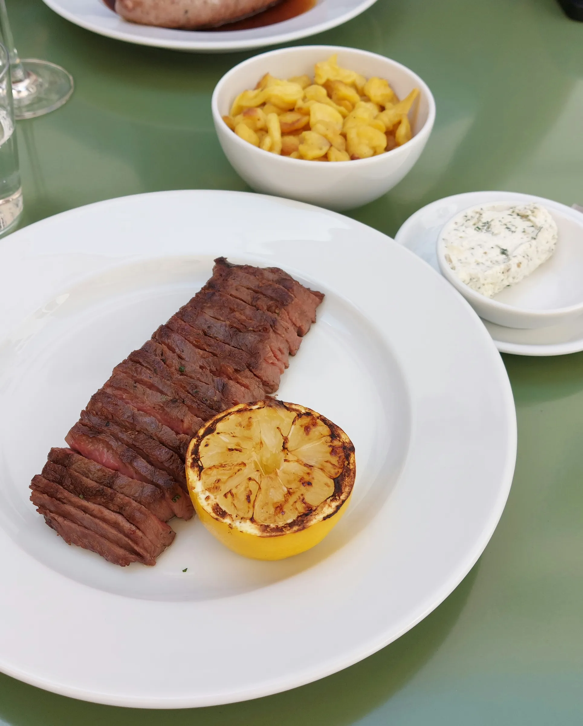 Flank steak at Brasserie Kaiser – cooked medium