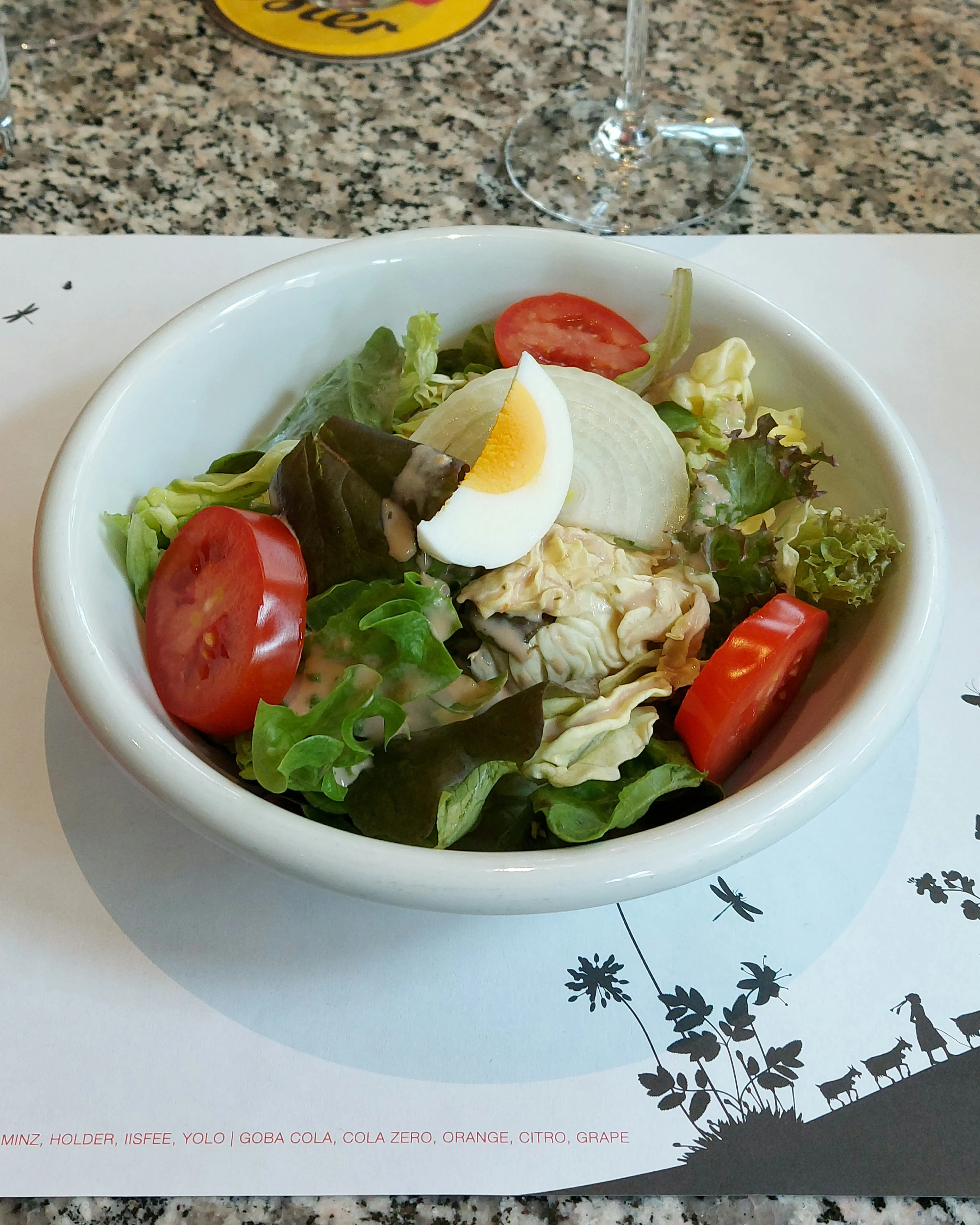 Chlyne Hecht Bern – Grüner Salat mit französischem Dressing als Vorspeise