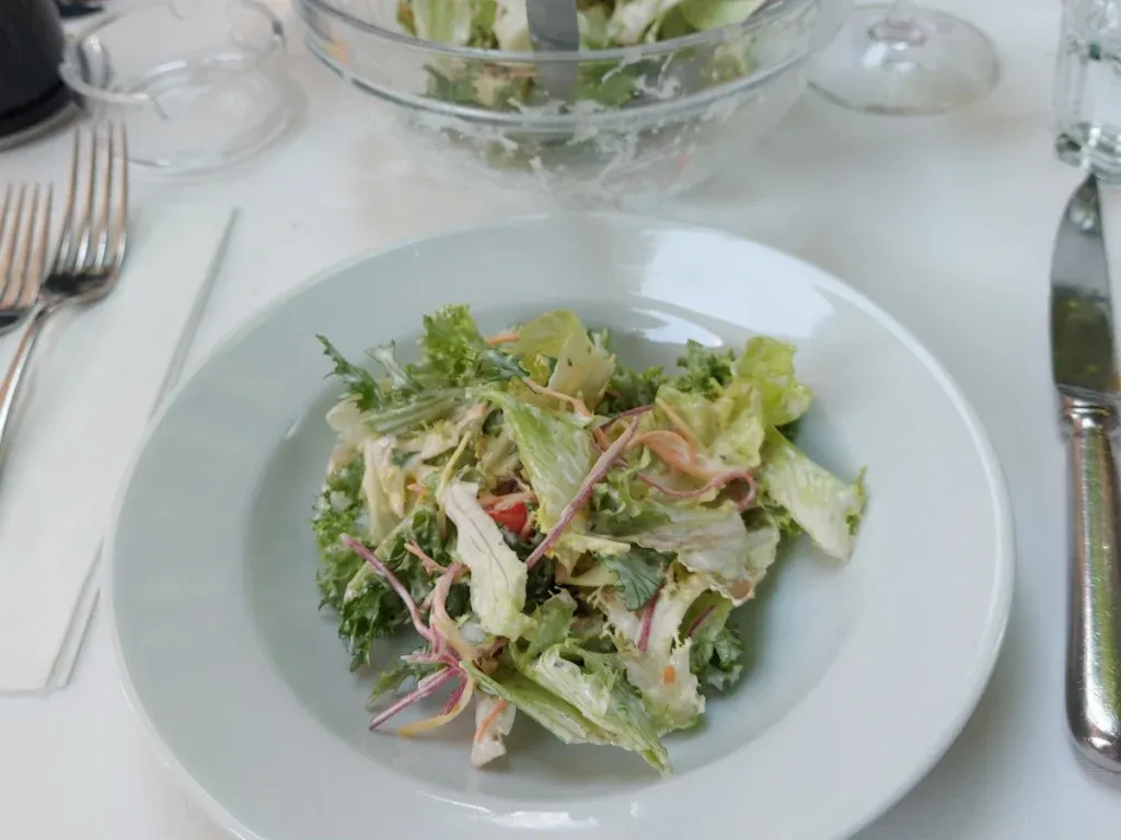 Freshly mixed salad with French dressing at Federal Bern