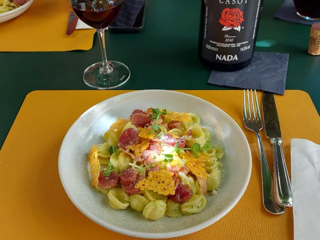 Pasta mit Salametti-Kräuter-Sauce im Restaurant Ludmilla Bern