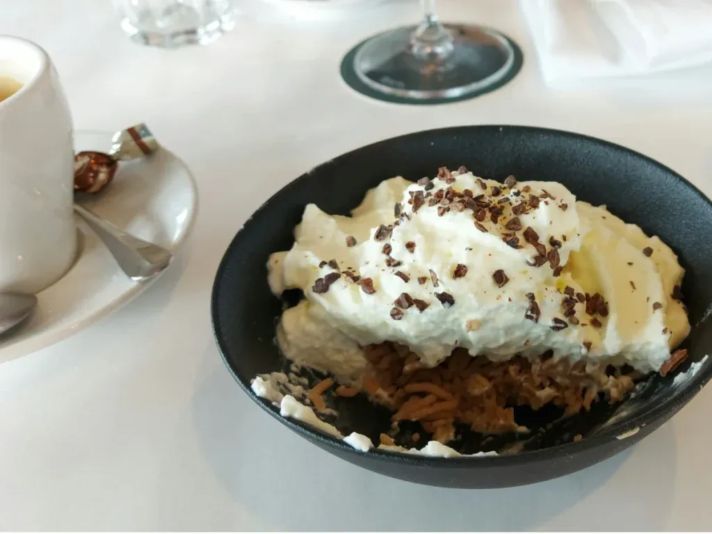 Vermicelles with cream at Nido Bern