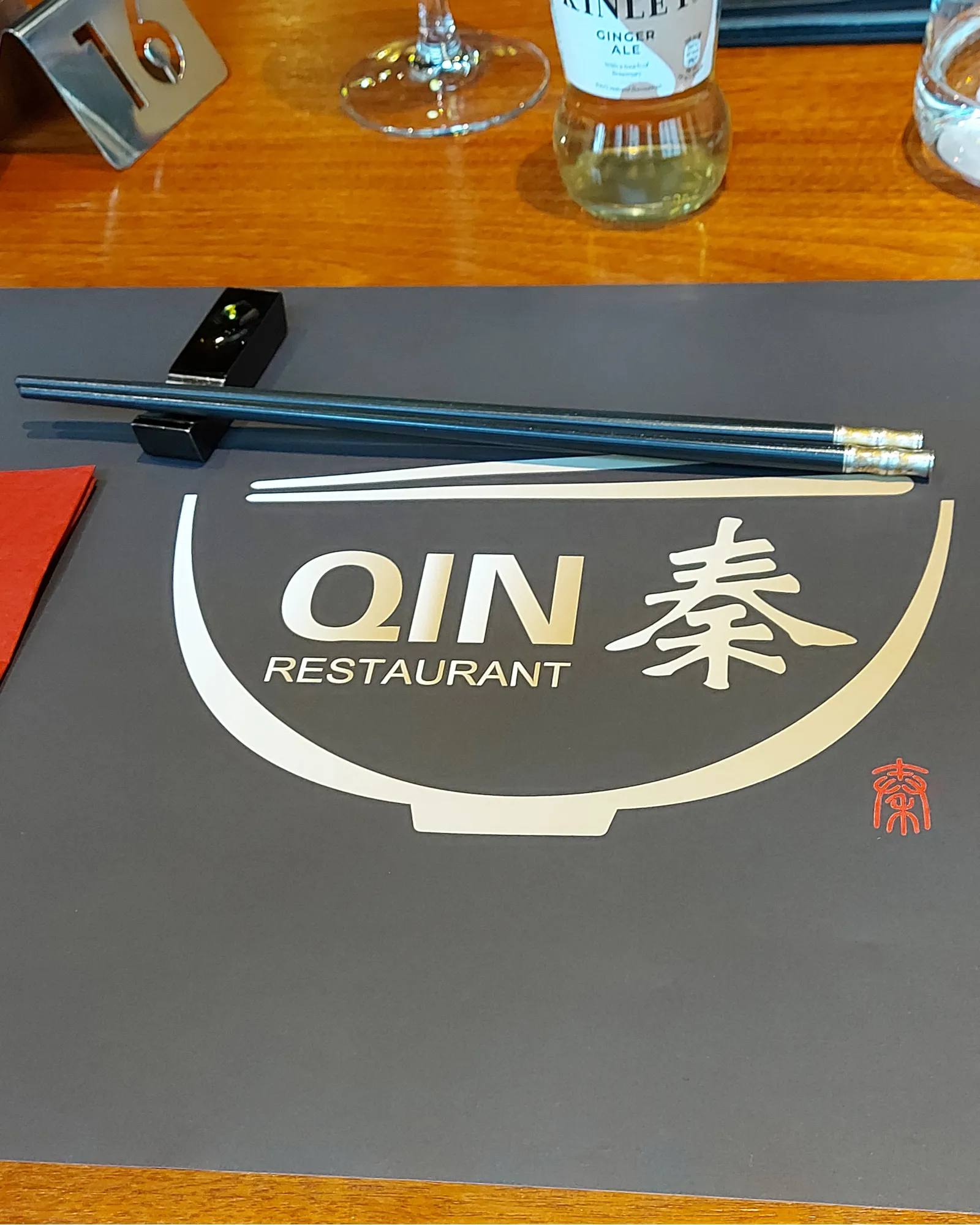 Set table at Qin Restaurant